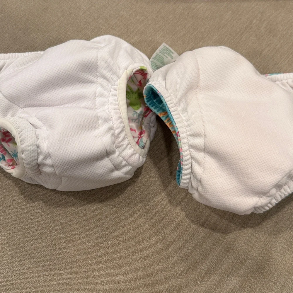 2 Green Sprouts Snap Reusable Absorbent Swimsuit Diapers